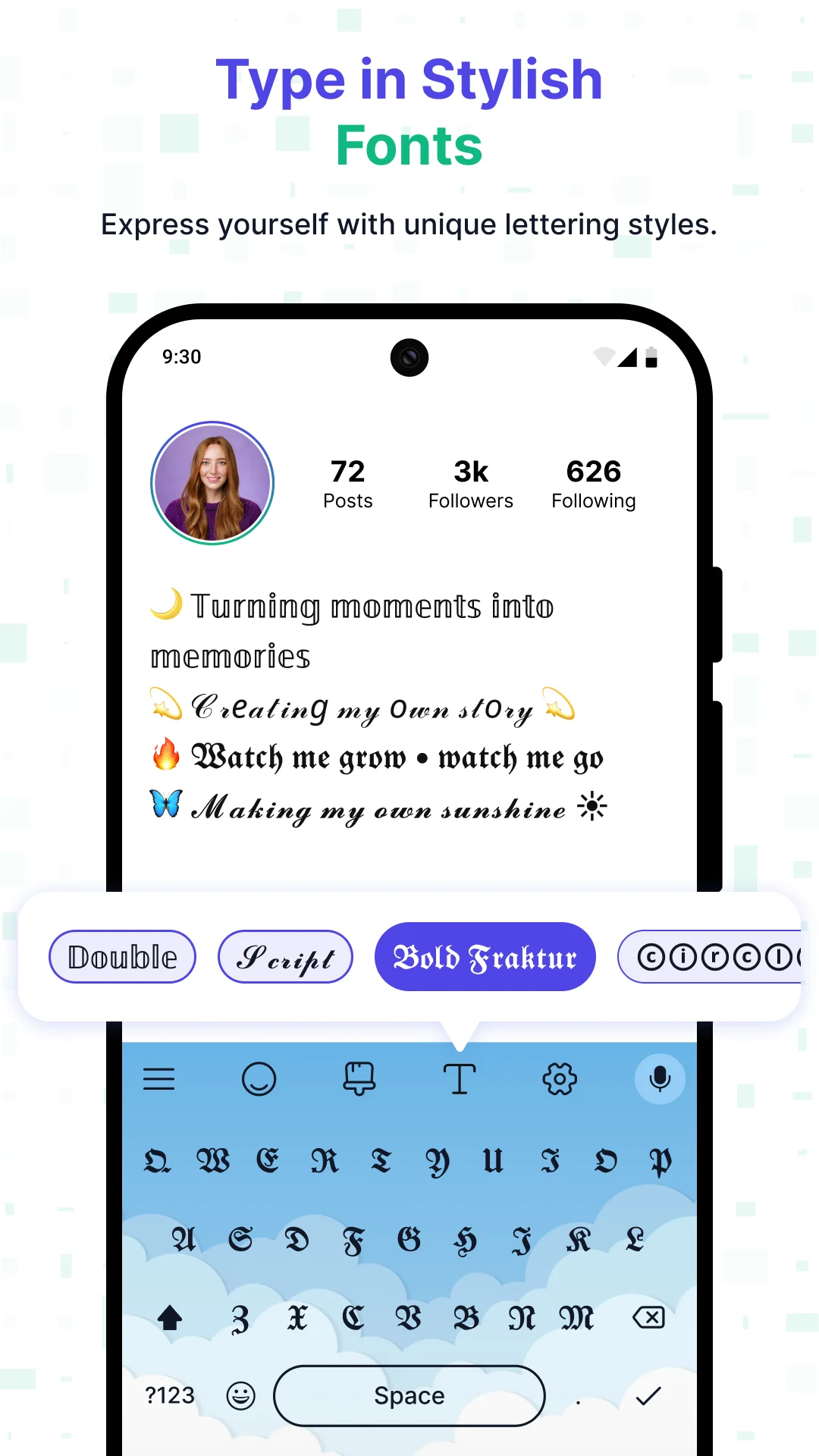 Photo Keyboard themes & Fonts screenshot